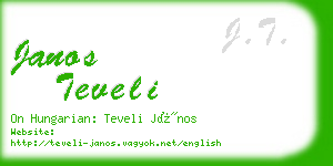 janos teveli business card